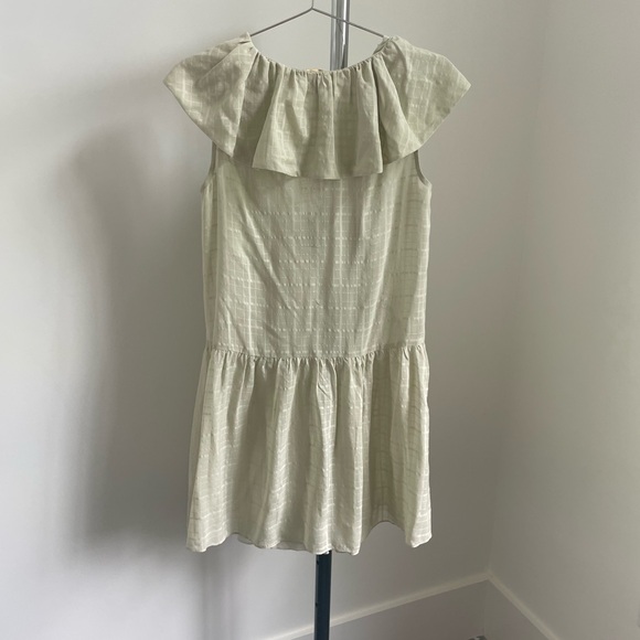 Rebecca Taylor Mini Dress Light Green Small - Picture 2 of 4